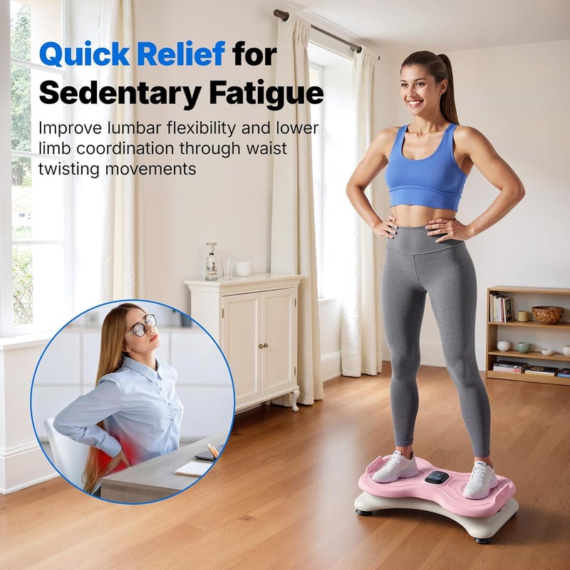 Merach Waist Twister Machine Exercise, Waist Twister Fitness Tool with Display Counter, Exercise Twist Board for Slim Waist and Belly Fat, Noiseless Home Gym Workout Equipment for Women & Men (Pink) - Image 5